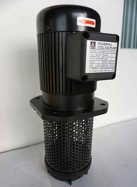 TC-4180 1/4HP Machinery Coolant pump immersion 180mm (7"). CNC Grinding Lubricant Cooling Cutting Oil Circulation